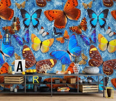 3D Rot Schmetterling M978 Tapete Wandbild Selbstklebend Abnehmbare Aufkleber Eve