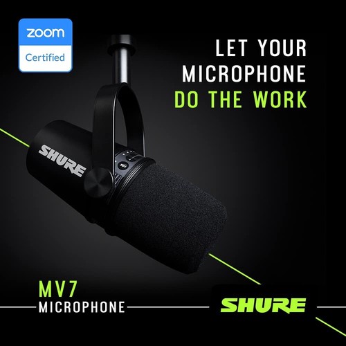 SHURE MV7 Podcast Mikrofon USB + XLR Ausgänge Niere Dynamic Vocal Broadcast - Bild 4 von 9