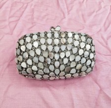 Crystal Clutch Purse Party Clutch Handmade Rhinestone Embellished Wedding Formal