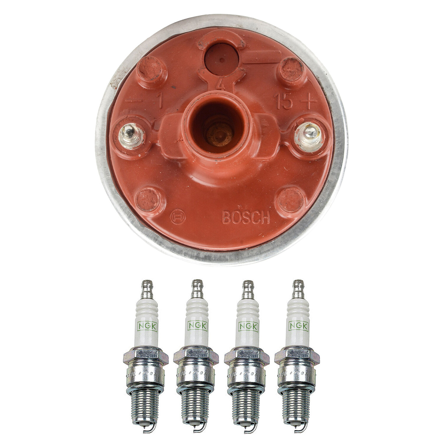 Bosch Ignition Coil NGK 4 G-Power Spark Plug Kit For Porsche 944 Base 2.5 L4