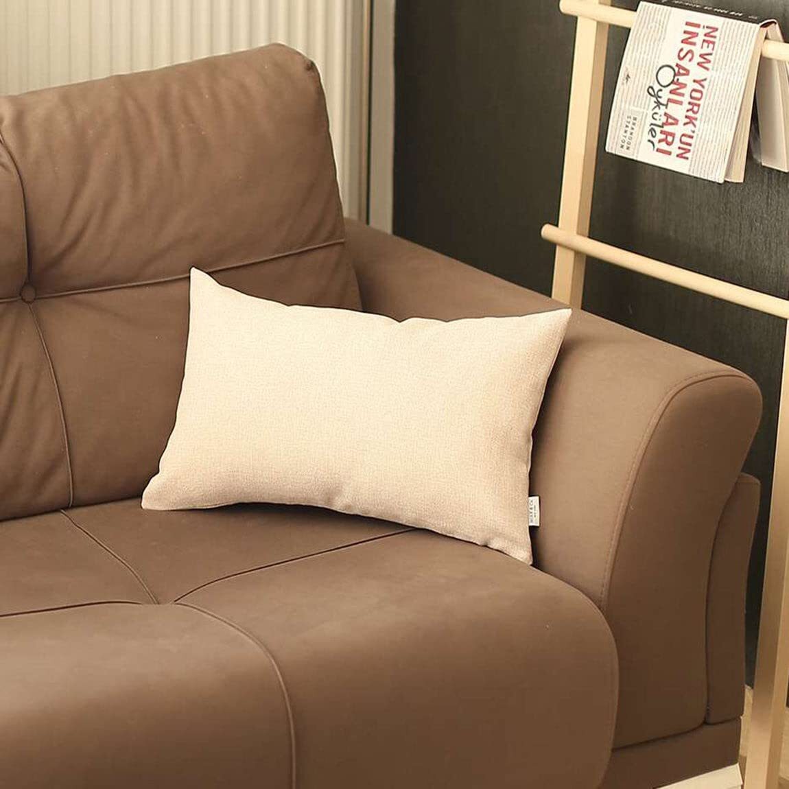 Однотонный чехол для поясничной подушки из полиэстера ручной работы на молнии из полиэстера серого цвета размером 12 X 20 дюймов 8090₽