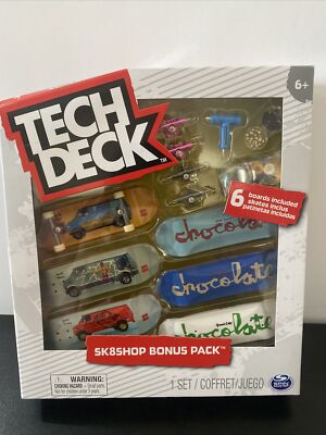 Tech Deck Chocolate set 6 Sk8Shop Bonus Pack Mini Skateboards  Brand New Sealed