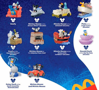 20-22 McDONALD'S DISNEY WORLD MICKEY & MINNIE RUNAWAY RAILWAY 50th annivers toys