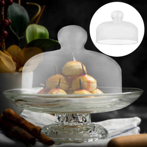Clear Glass Cloche Food Plate Cover Dessert Serving Dome Dessert Dome Cover