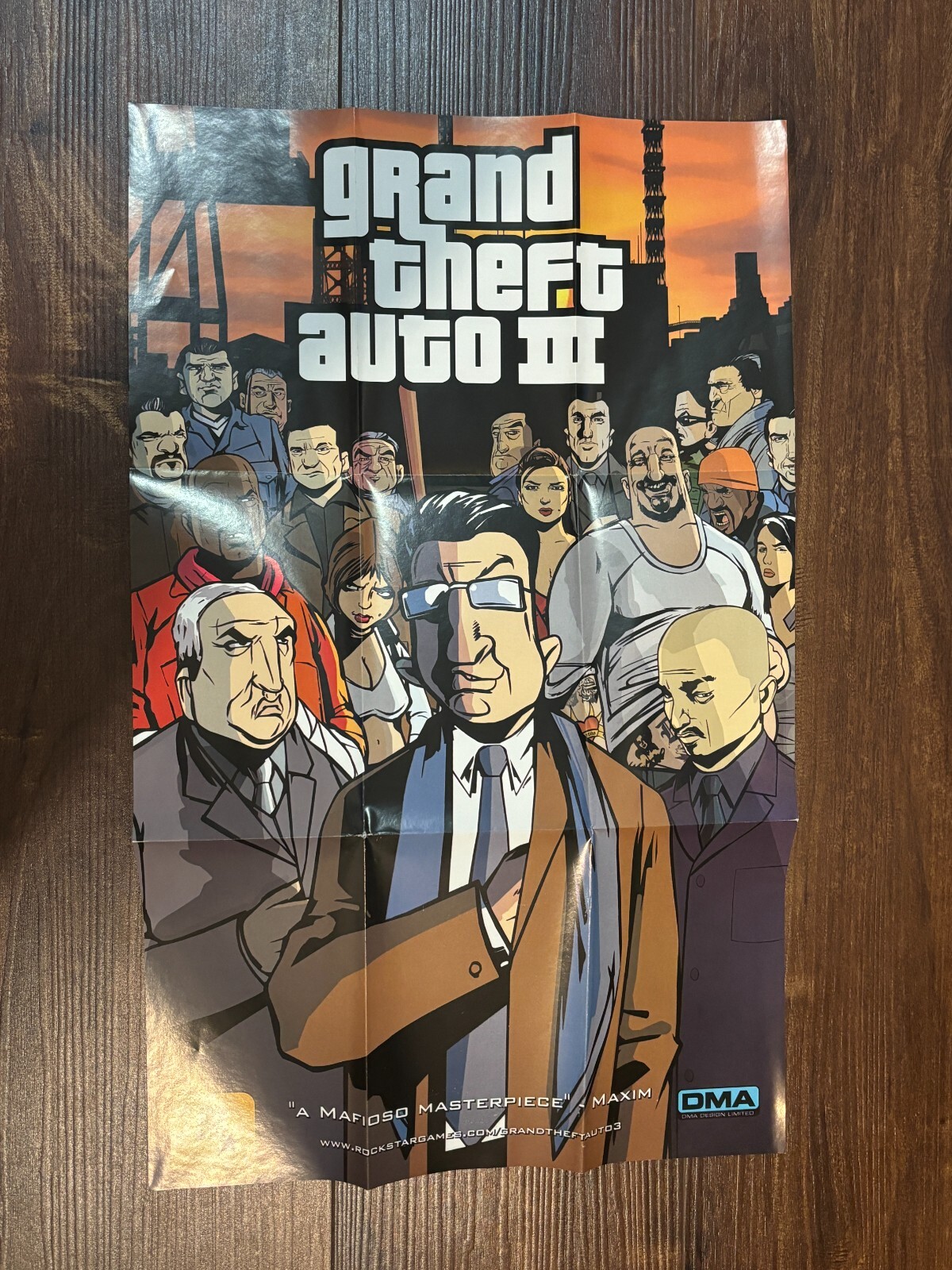 Grand Theft Auto III Map Poster Double PS2 Playstation 2 Instruction Manual Only