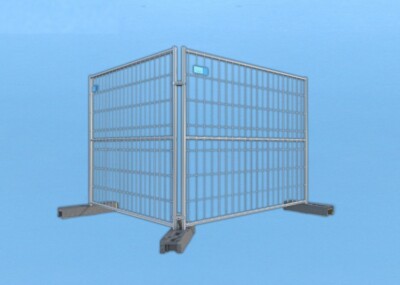 BAUZAUNWELT 13 kg 2,20 x 2,00 m Mobilzaun mit 3 Rohren - extra stabil