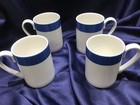 MARTHA STEWART CLASSIC BAND BLUE set of 4 MUGS never used NEW! EXCELLENT!! — photo 7