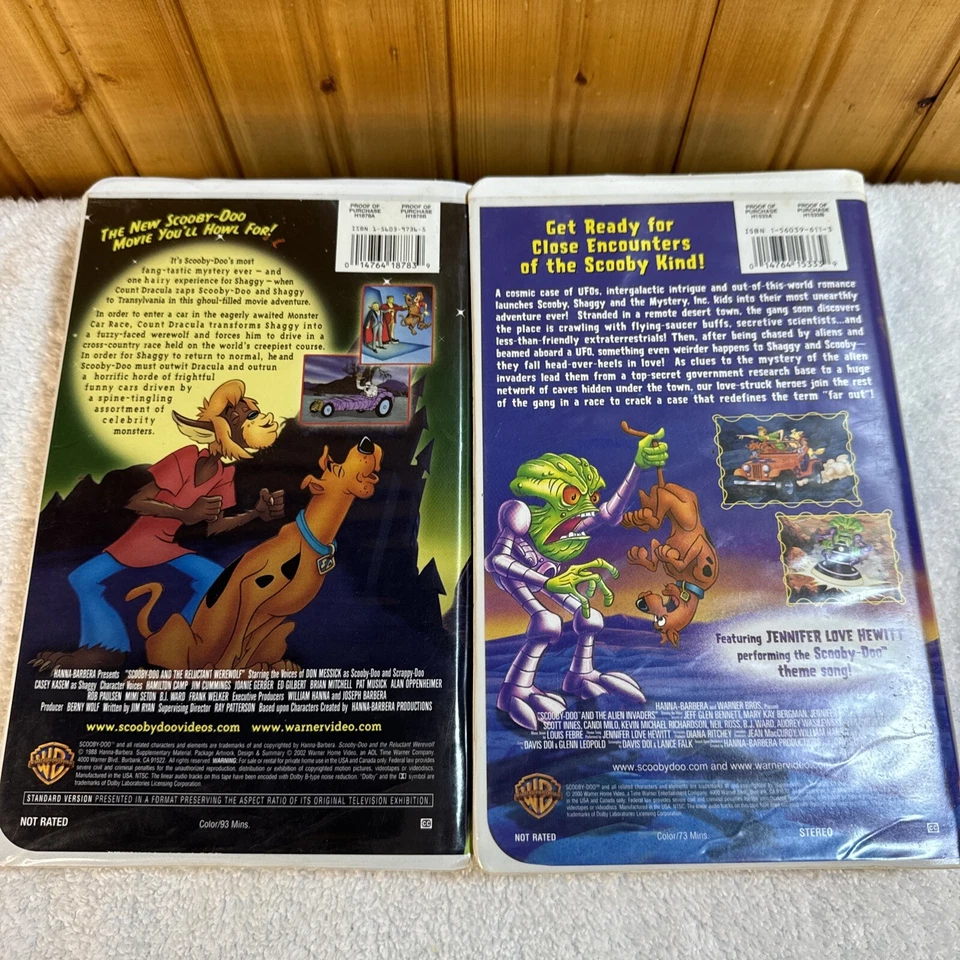 Scooby-Doo VHS Alien Invaders And The Reluctant Werewolf Lot Of 2 - Image 4 of 4