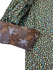 Claiborne NWT Blue White Stretch Men's LT Button Front Dress Shirt FLIP CUFF