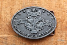 Vintage NRA Firearms Freedom Eagle Belt Buckle