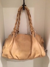 Euc Vera Pelle Genuine Leather Hobo Bag, Made In Italy, Camel Tan