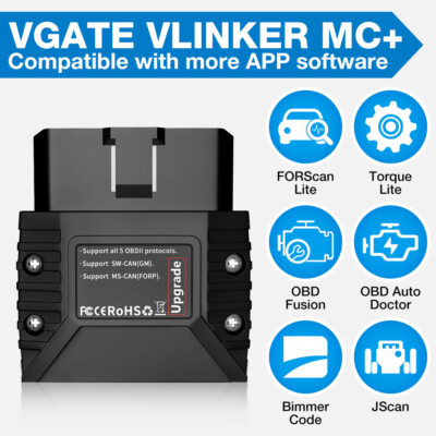 vLinker MC+ Bluetooth 4.0 für Ford KFZ OBD2 Diagnosegerät Profi Scanner für IOS