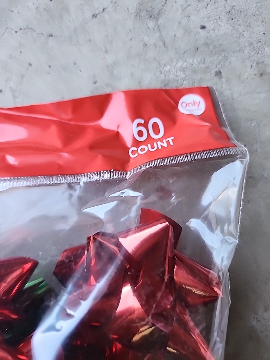 Nœuds Autocollants Métalliques Hallmark - Lot De 60 Multicolore - Neufs Noël