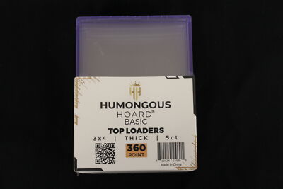 (25) Humongous Hoard 3'' x 4'' Basic 360Pt Thick Top Loaders 5 Packs