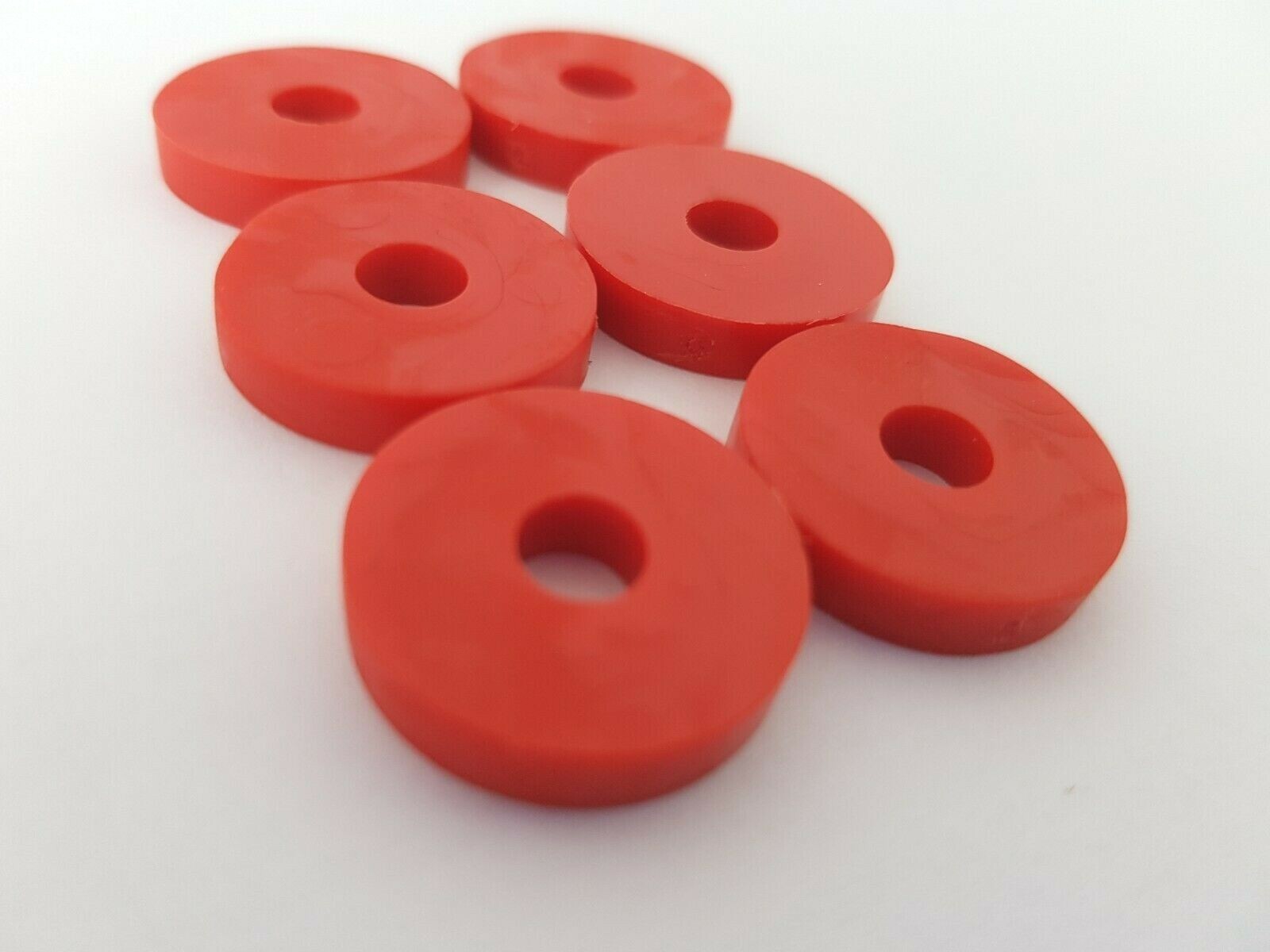 Rubber Washers M6 6mm x 4mm x 20mm Red Pack of 6 Nextkarting