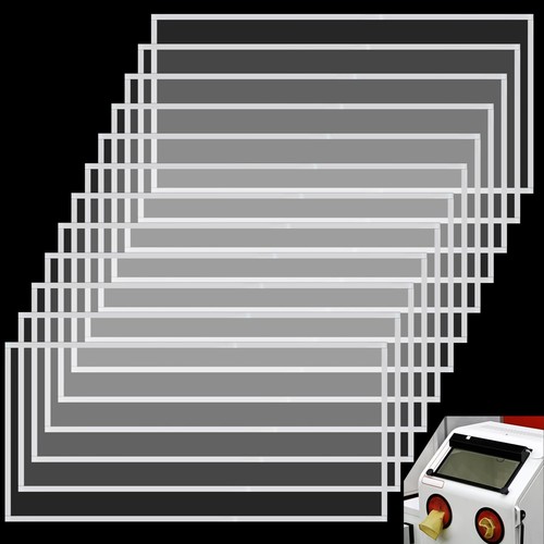 12 Pack Abrasive Blasting Lens Cover Clear Polyester Film