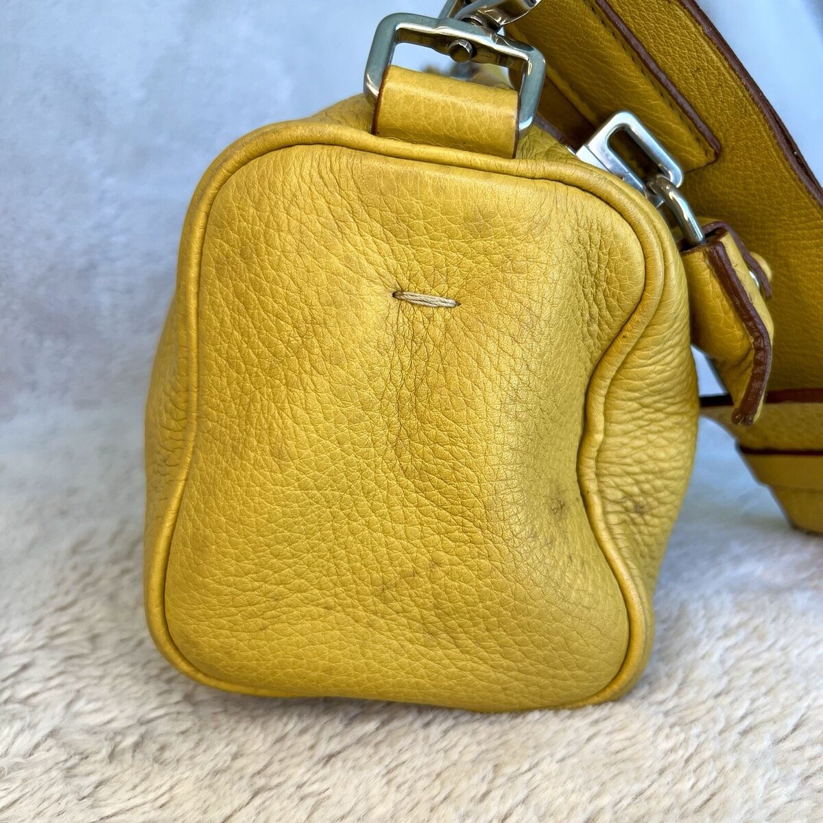 Prada Mustard Yellow Papillion Baguette Shoulder Bag | eBay Prada Mustard Yellow Papillion Baguette Shoulder Bag | eBay