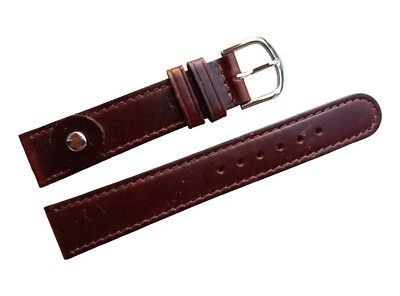 Bracelet Montre Cuir Fait Main - Largeur 18mm, Modèle B, Marron Vintage