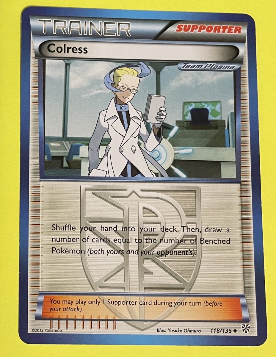 Pokmon TCG Colress 118/135 Team Plasma Theme Black & White Plasma Storm NM