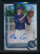 RYAN CERMAK AUTO 1st 2022 Bowman Chrome Draft REFRACTOR #/499 Rookie Card RC