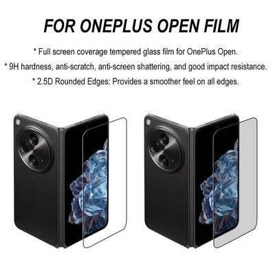 For OnePlus Open Caseswill 9H Tempered GlassFilm Front (Outer) Screen E0C2