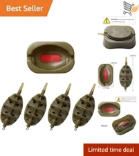 Carp Fishing Tackle Set 4 Inline Feeders with Rubber Mould Plastic Accessories