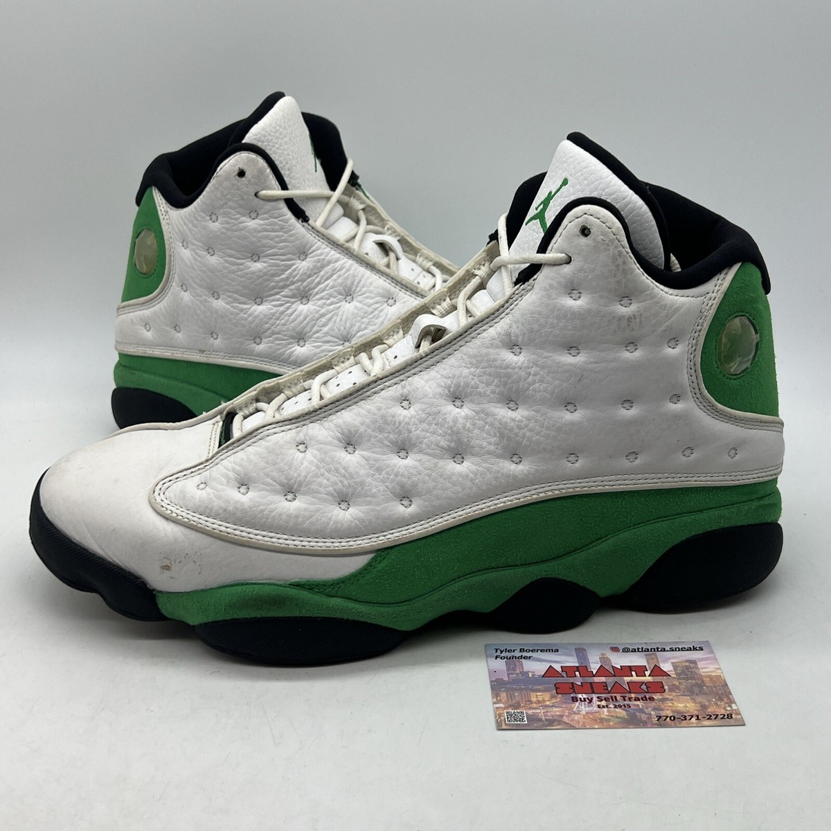 Size 13 - Jordan 13 Retro Lucky Green 2020 White Green Suede