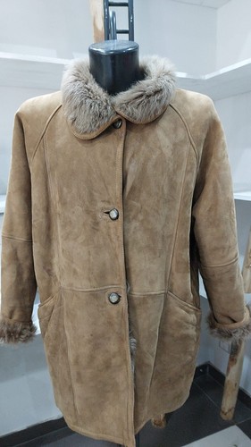 Veste Homme En Cuir De Mouton D'occasion - Marron - Taille 50 - Vintage - Très Bon état