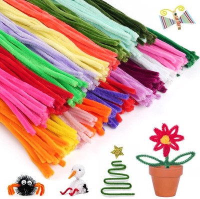 Chenille Craft Stems 300 Pcs Assorted Colors 12