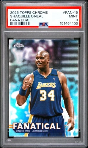 2025 Topps Chrome Shaquille O'Neal Base (PSA 9)
