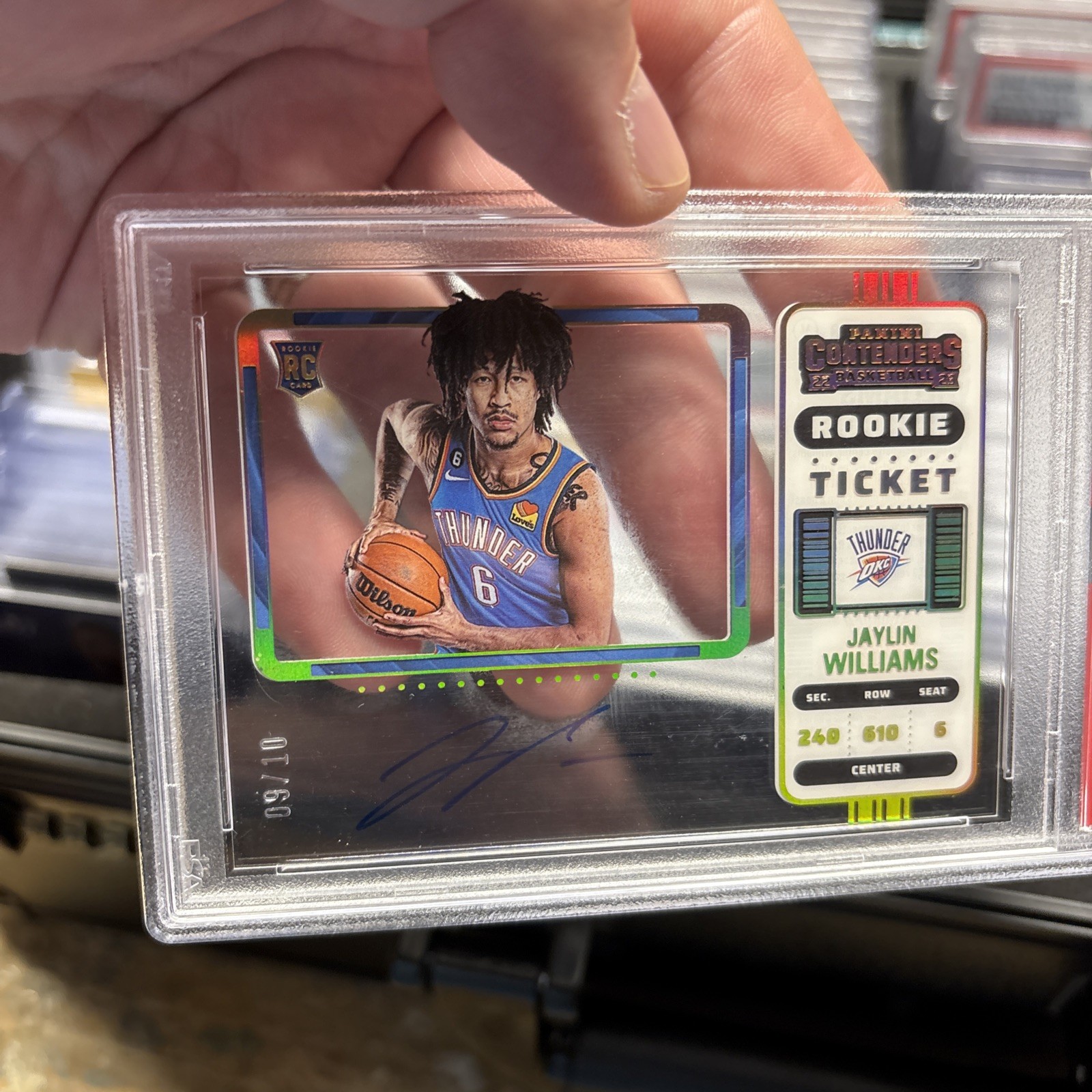 2022 Contenders JAYLIN WILLIAMS Rookie Variation Acetate ON CARD AUTO PSA 8 /10 view 4