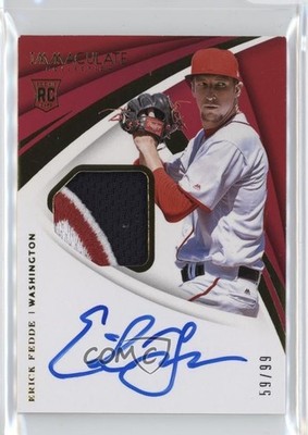 2018 Panini Immaculate 59/99 Erick Fedde #45 RPA Rookie Patch Auto RC 0c6