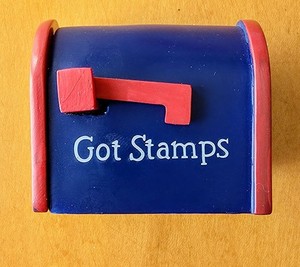 US Mail Box USPS "Got Stamps" Forever Postage Stamp Holder