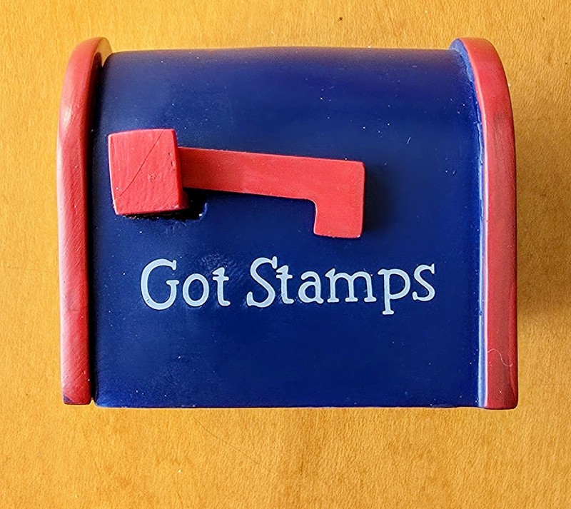 US Mail Box USPS "Got Stamps" Forever Postage Stamp Holder