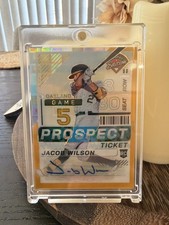 2024 Panini Prospect Edition Jacob Wilson Holo Ticket RC Gold Pandora Auto #1/3