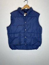 Vintage Woolrich Down Puffer Snap Button Vest Jacket 80s 90s Sz L