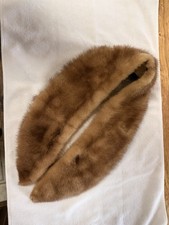 Vintage Genuine MINK Fur Collar Piece 31 in. Autumn Haze Craft Repurpose