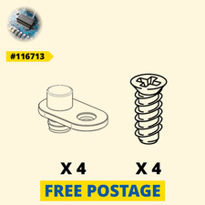 x 4 IKEA White Plastic Hinge Stop 116713 100347 for Shoe Cabinet BISSA Slovaki 