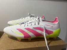 NWT Adidas Predator Elite FG Soccer Cloud White Lucid Pink ID3881 Men  s 9.5