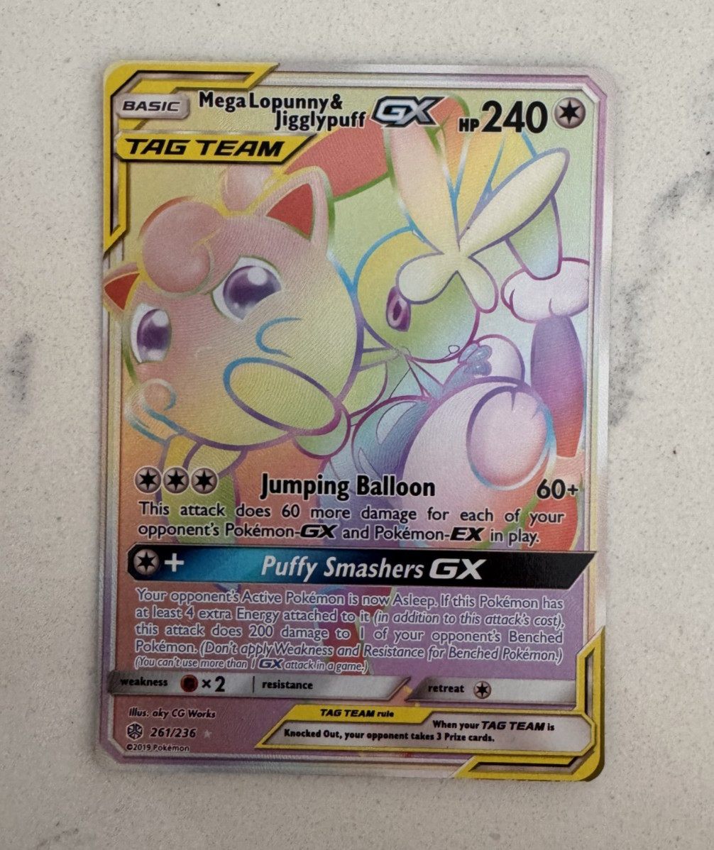 Mega Lopunny & Jigglypuff GX (Secret) 261/236 SM - Cosmic Eclipse NM PKM