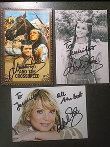 USCHI GLAS Authentic 3 Hand Signed Autograph 4X6 PHOTO S -  SEXY ACTRESS 