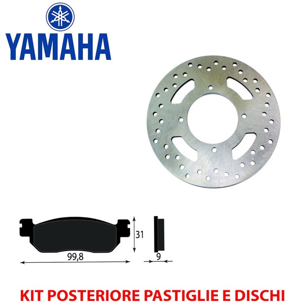 Satz BremsbelÄGe UND Scheibe Hinten Yamaha X-MAX X MAX 250 NO ABS 2007 2009-image