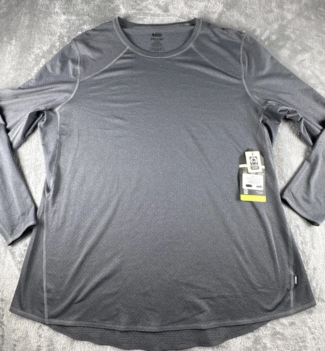 REI Co-op Shirt Womens 2XL Henley Base Layer Top Crew Neck Hiking Outdoor