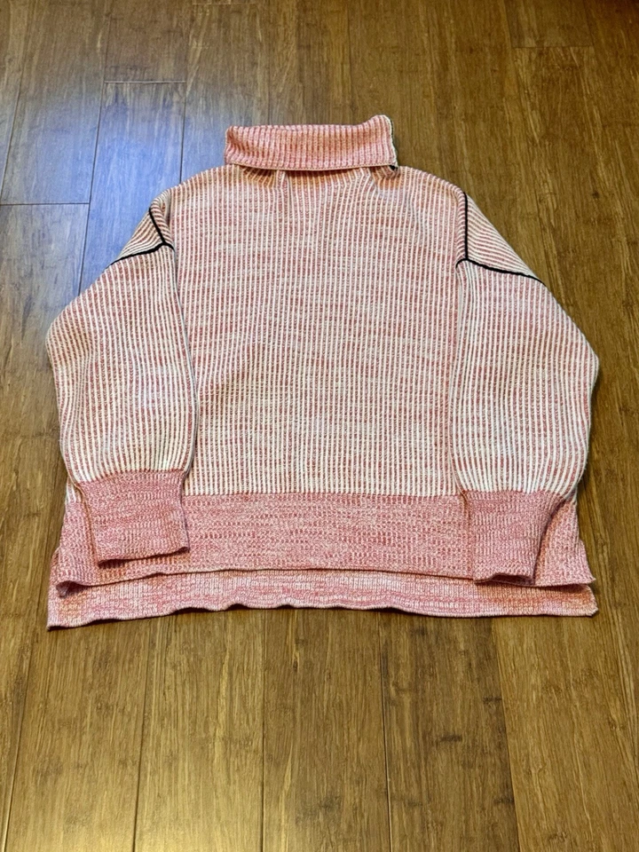 Soft Surroundings Turtleneck – Red and White Stripe, Wool Cotton Blend, Size XL - Image 3 of 4