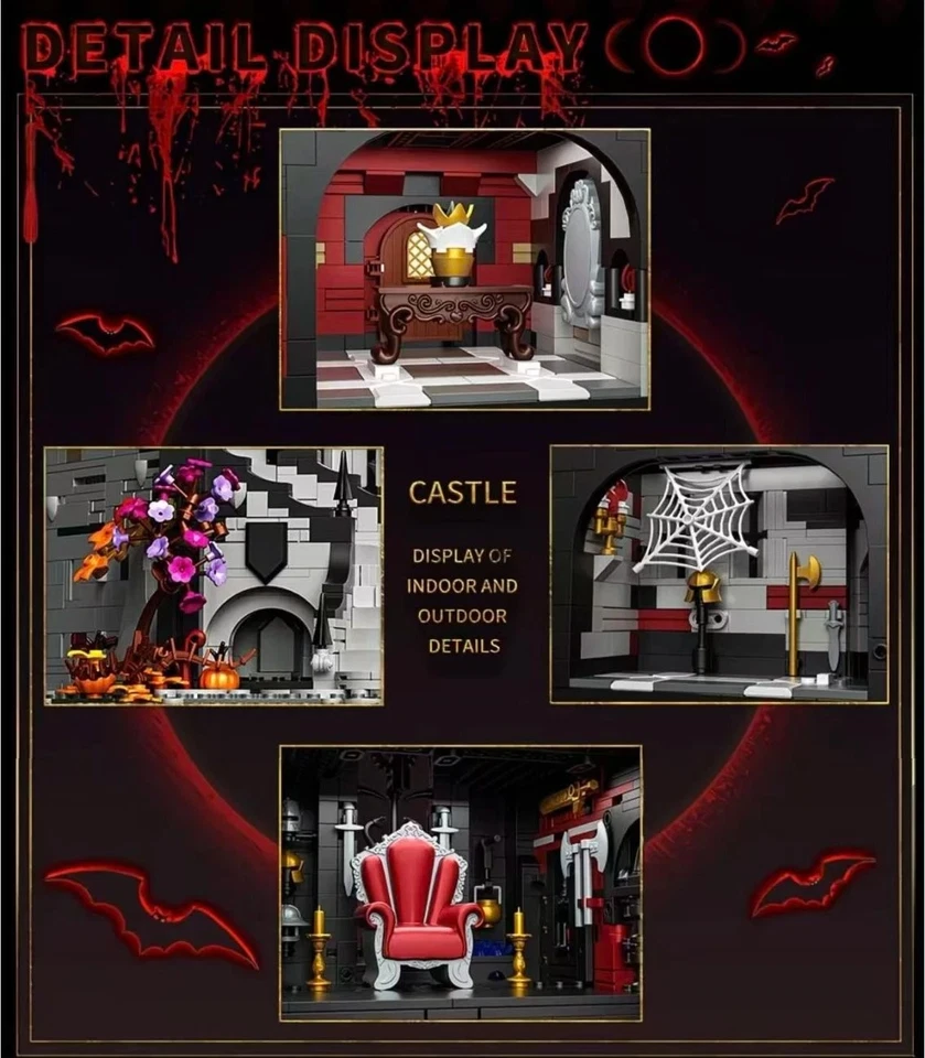 Vampire Castle 3900 Piece Building Brick Halloween Dracula Toy - Image 3 of 4