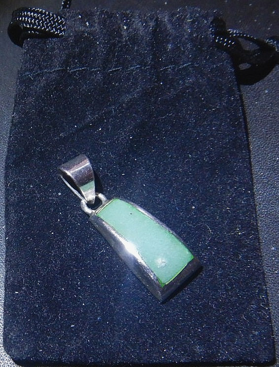 Sterling Silver Montero's Taxco Green Stone