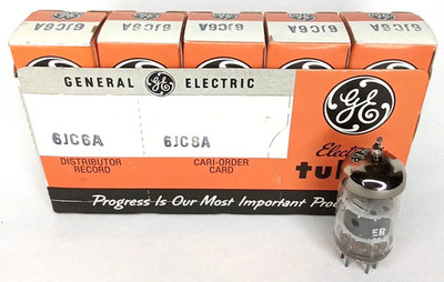 Vintage 1960s GE Electron Tube Model 6JC6A With Original Box Set Of 5