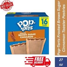 Pop-Tarts Frosted Brown Sugar Cinnamon 27oz 16ct Pack of 1 Fast Shipping