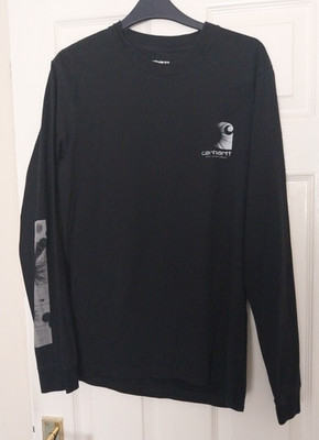 Carhartt T-Shirt Work In Progress Schwarz Gr. Small Langarm 100% Baumwolle