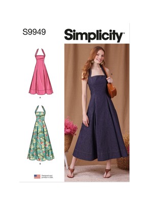 Simplicity Misses Kleid in zwei Längen Schnittmuster S9949
